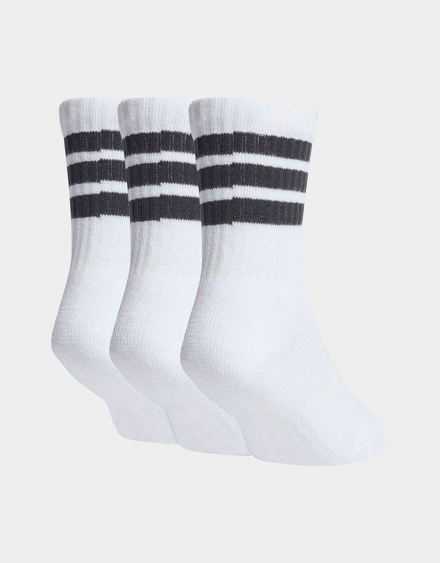 adidas Performance - 3-Pack Three-Stripes Cushioned Sportswear Crew Socks - Kids