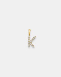Zoe Olivia - 9K Gold Lab Grown Diamond Initial K Pendant