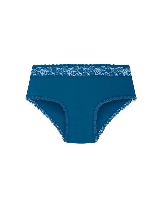 City Chic - Plus size Iris 3 Pack Cotton Cheeky Panty - pink icing blue tint teal