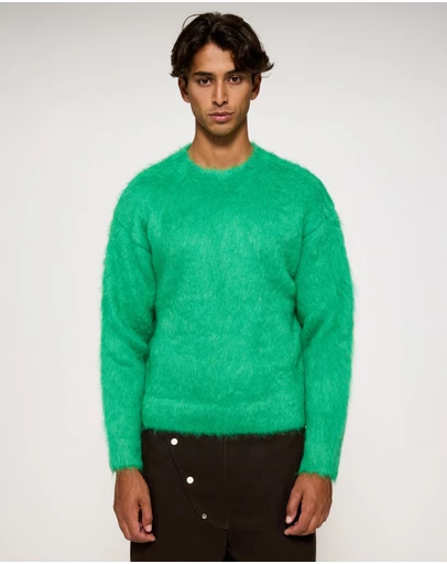 SUNNEI - Hairy Knit Round Neck Sweater