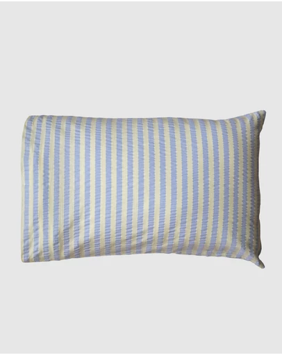 Mosey Me - Butter Blue Seersucker Standard Pillowcase Set