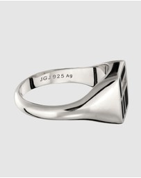 Kuzzoi - ICONIC EXCLUSIVE - Enamel Signet Ring in 925 Sterling Silver
