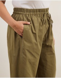 Atmos&Here Curvy - Sienna Cotton Barrel Leg Pants