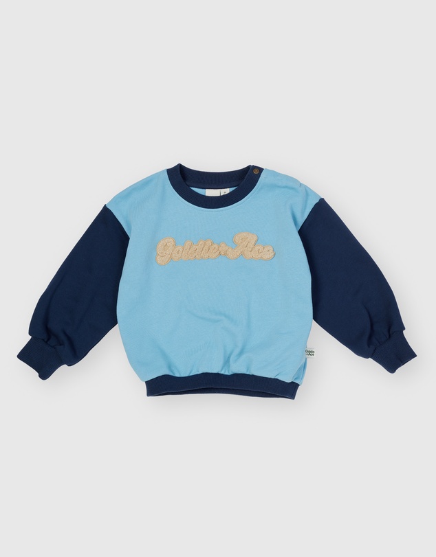 Goldie + Ace - Comfy Embroidered Sweater - ICONIC EXCLUSIVE - Babies-Kids