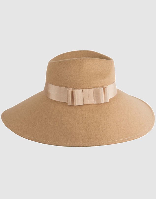 Max Alexander - Wide Brim Beige Winter Hat