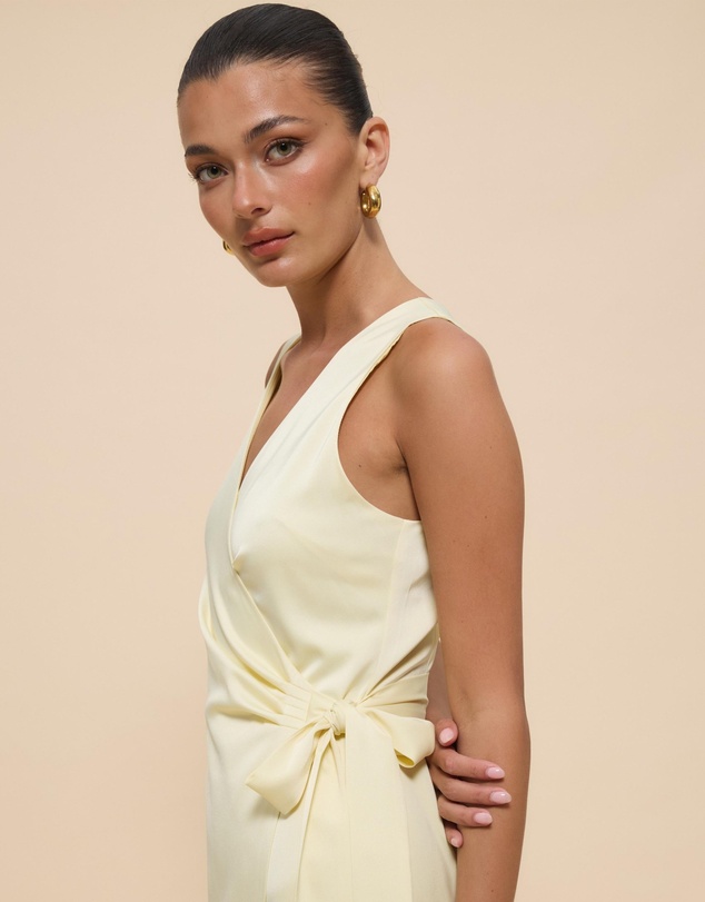 Revibe - Repaired CHANCERY Lani Sleeveless Wrap Maxi Dress - AU 12