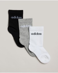 adidas Performance - 3-Pack Linear Crew Socks - Kids