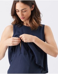 Ripe Maternity - Lena Linen Nursing Dress