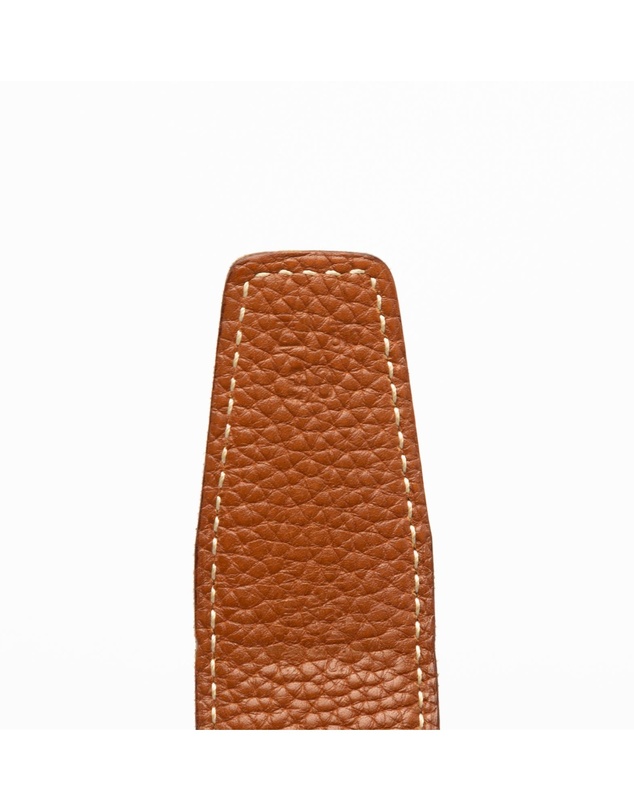 Hermes - Pre-Loved Box Calf and Togo Constance H Reversible Belt