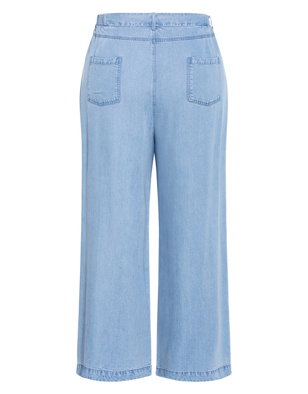 City Chic - Plus size Evani Soft Denim Wide Leg Pant - light wash
