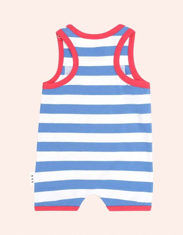 Huxbaby - Stripe Sitting Hux Sleeveless Romper - Babies