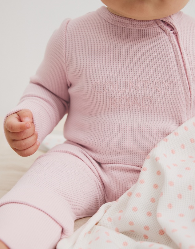 Country Road - Organically Grown Cotton Waffle Jumpsuit