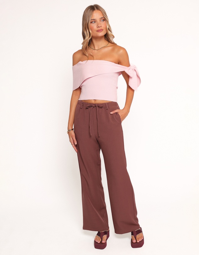 Petal & Pup - Charama Off Shoulder Knit Top - Pink