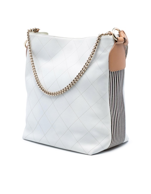 Pre-Loved by Azura Reborn - Pre-Loved Large Stitched Calfskin Button Up Hobo