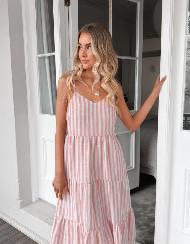 Esther & Co - Sona Dress - Pink Stripe