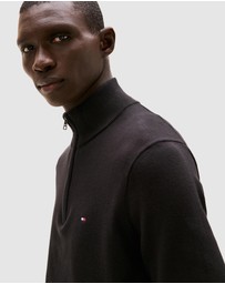 Tommy Hilfiger - Half-Zip Mock Turtleneck Jumper