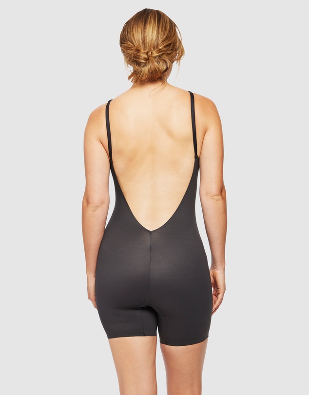 Cupid Fine Shapewear - Dress Rehearsal Mid-Thigh Low Back Shapewear Bodysuit