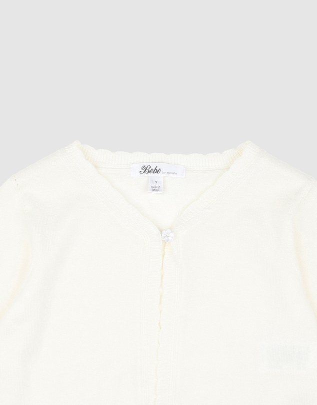 Bebe by Minihaha - Scalloped Edge Organic Knitted Cardigan