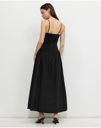 Calli - Drop Waist Gathered Maxi Dress