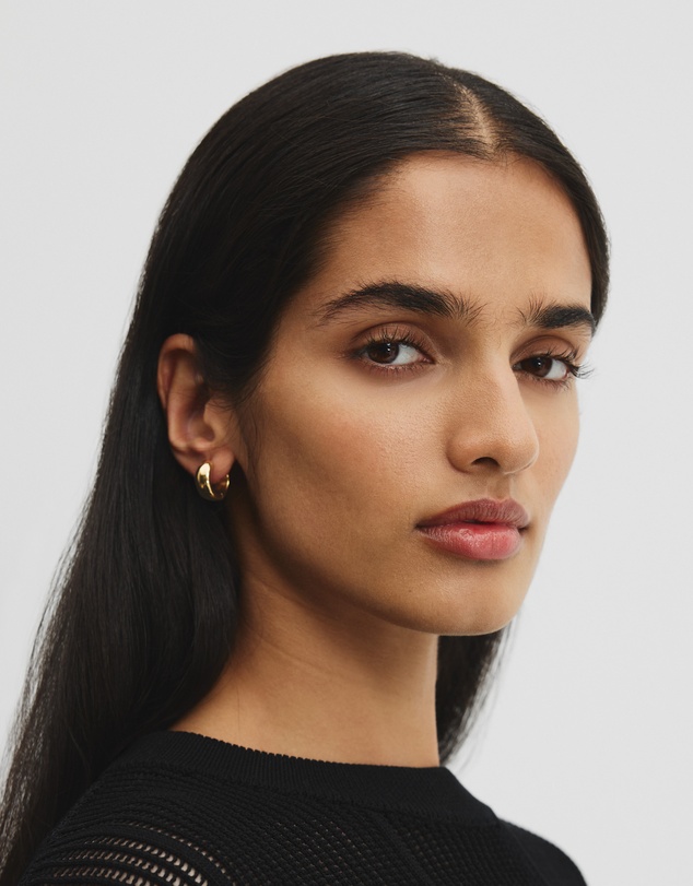 Country Road - Tarnish-resistant Large Wide Hoop