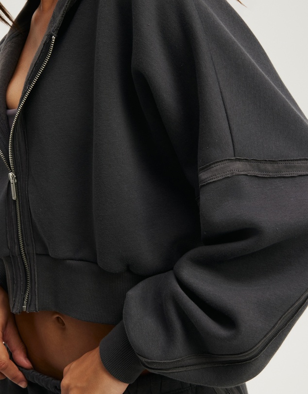 Cotton On Body Active - Active Raw Edge Zip Through Hoodie
