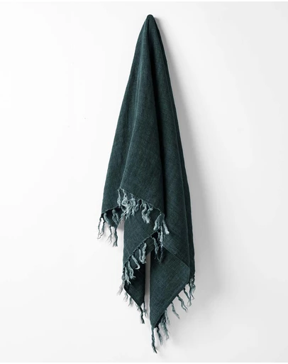 Aura Home - Linen Fringe Throw