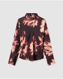 M.N.G - Tie-Dye Turtleneck Blouse