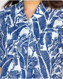 Sant And Abel - Women's Martinique® Blue Banana Leaf Short PJ Set