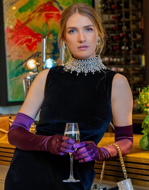 DENTS - Long Opera Satin Gloves