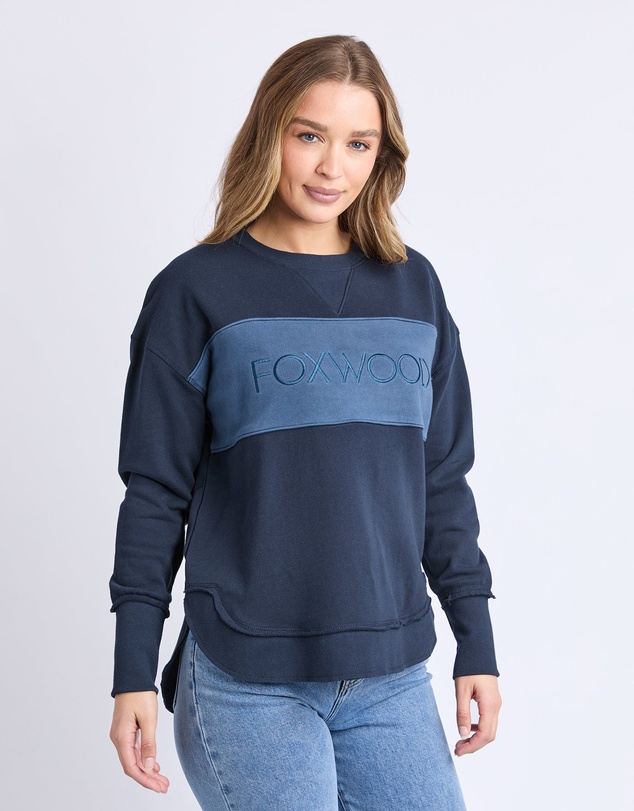 Foxwood - Simplified Tonal Crew Navy
