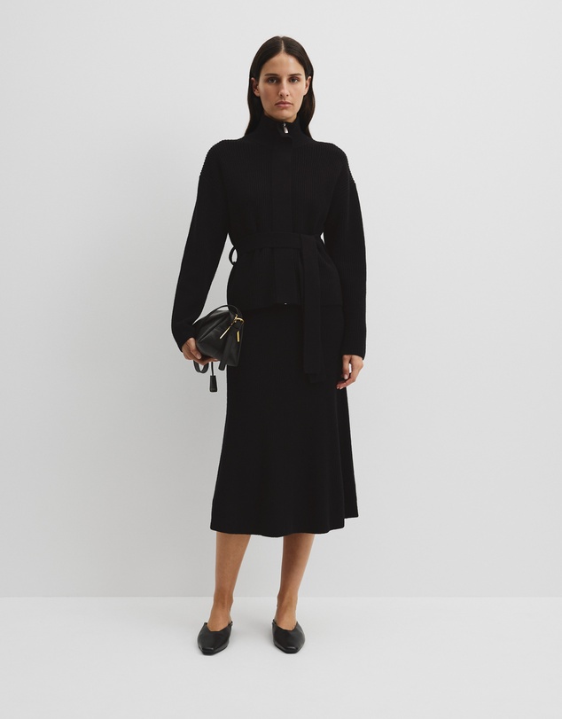 Country Road - Australian Cotton Blend Belted Knit Jacket