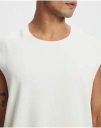 Surrounded By Ghosts - The Santite Crew Knit Raw Neck Vest