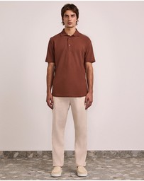 Frescobol Carioca - Luca Cotton Piquet SS Button Up Polo
