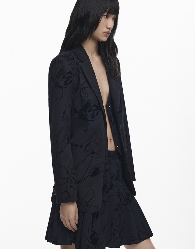 Desigual - Blazer With Velvet Details