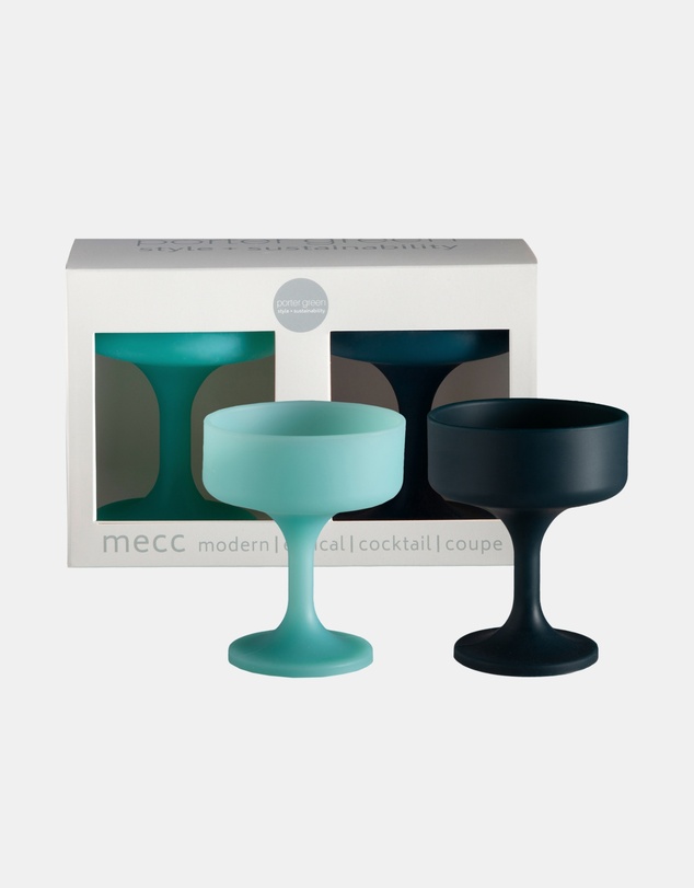 porter green - mecc | silicone unbreakable cocktail glasses