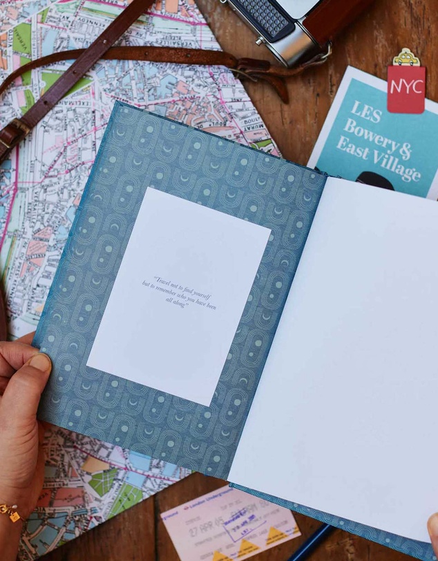 Write to Me - My Travel Journal. Blue