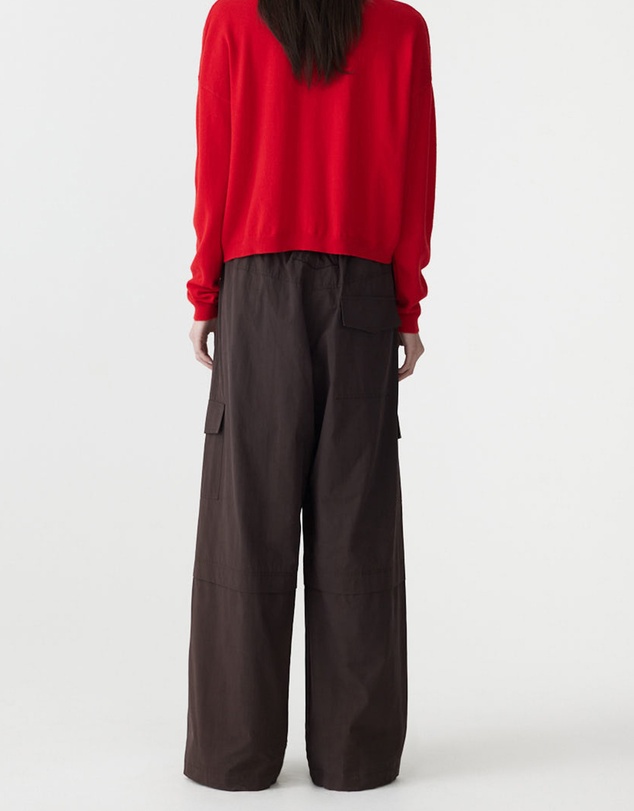 Bassike - Crushed Cotton Layered Pants