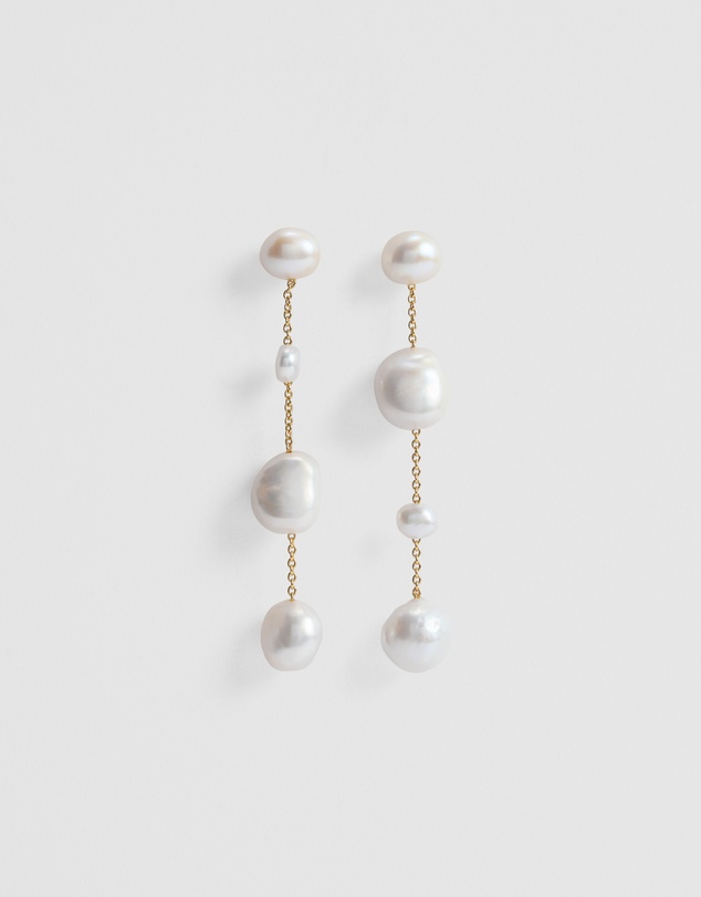 Country Road - Lila Freshwater Pearl Long Drop Earring
