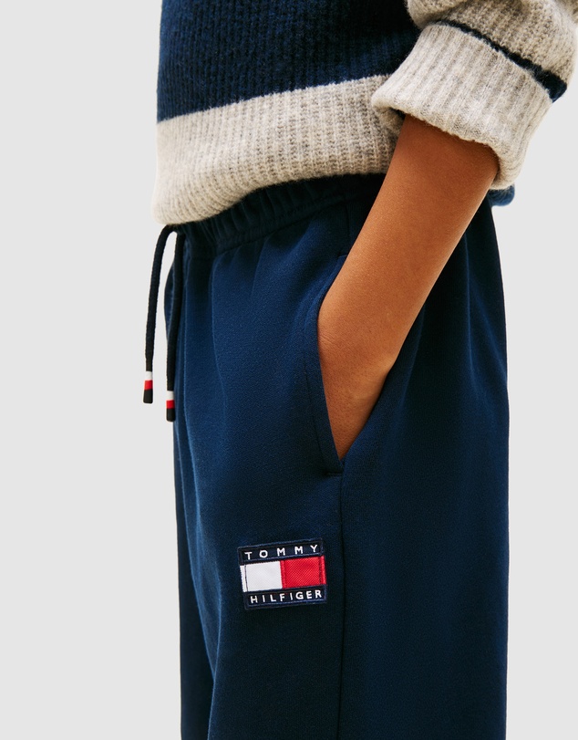 Tommy Hilfiger - Heritage Flag Logo Cuffed Drawstring Joggers - Teens