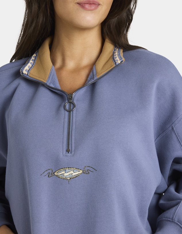 Billabong - Womens Wave Break Half Zip Fleece Hoodie