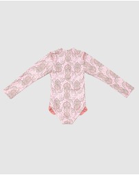 Olga Valentine - Long Sleeve Zip One Piece Swimsuit 