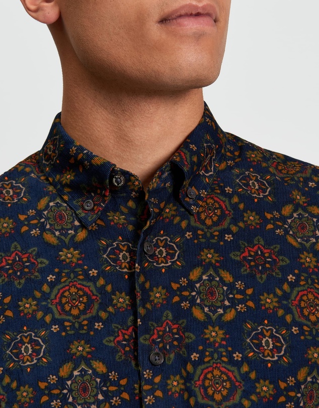 Ben Sherman - Foulard Print Cord Shirt