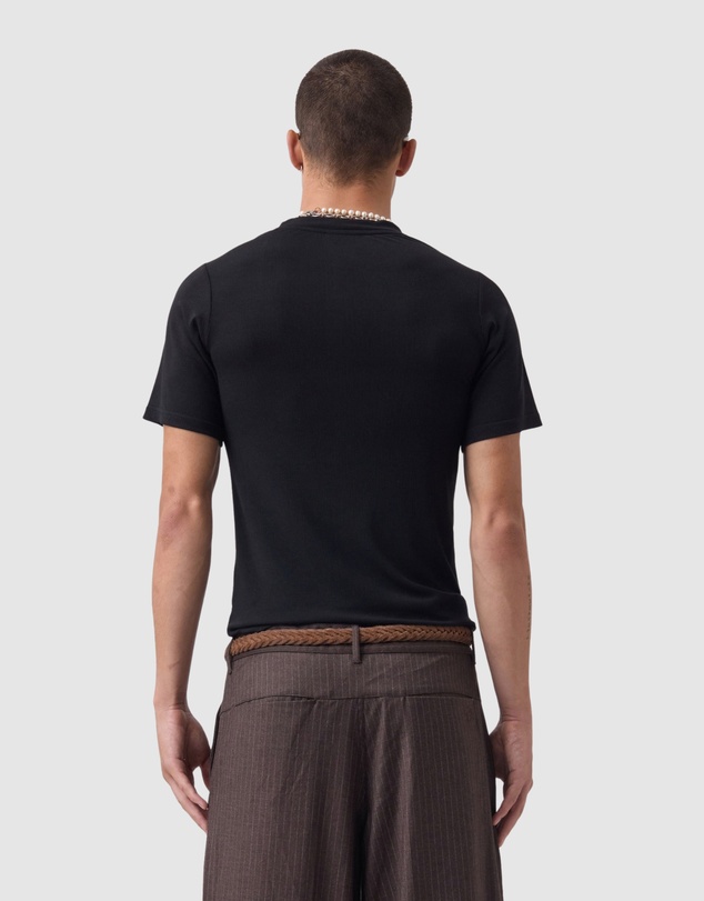 Zanerobe - Henley Rib Baby Tee Black