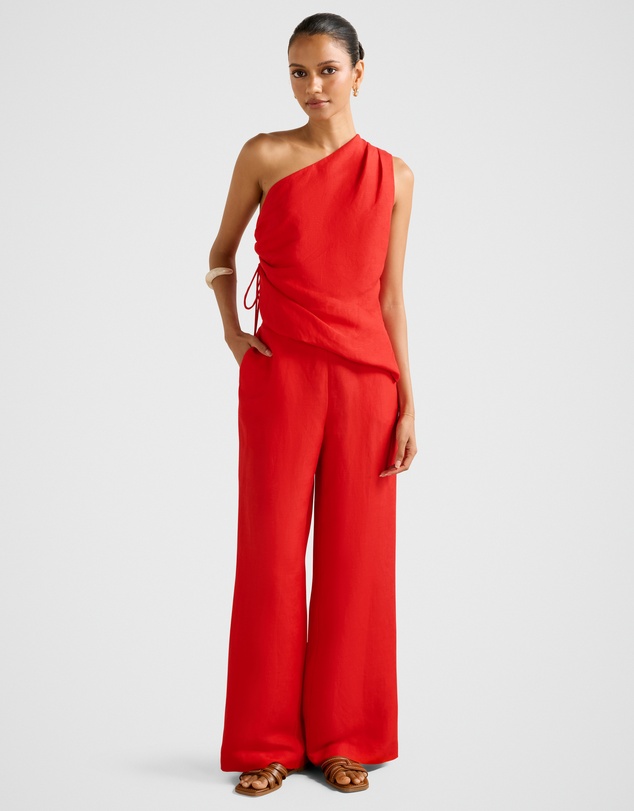 Forever New Petite - Caitlin Petite Linen Wide Leg Pants