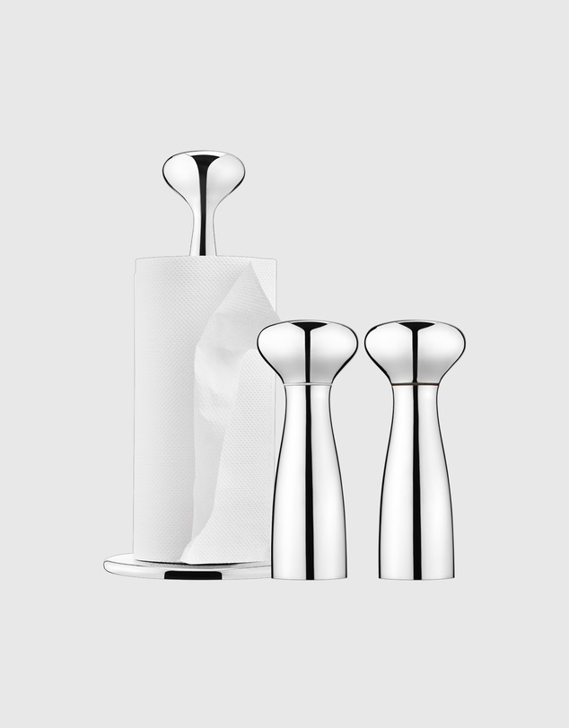 Georg Jensen - Alfredo kitchen roll holder and salt and pepper mills