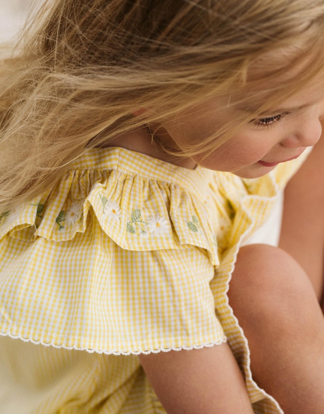 Bebe by Minihaha - Libby Check Dress W Emb Yoke - Kids