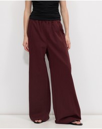 Calli - Matt Cotton Twill Pants