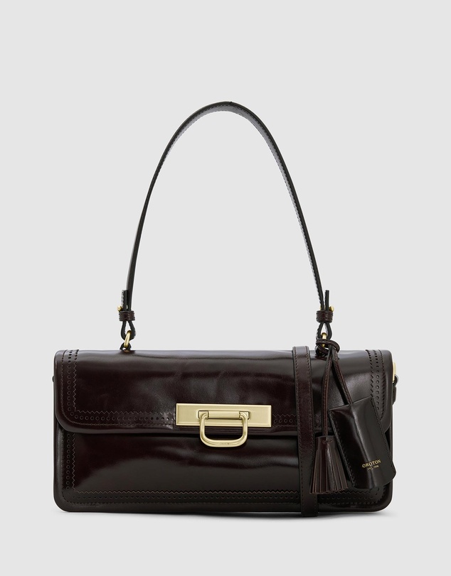 Oroton - Finn Crackle Broguing Large Day Bag