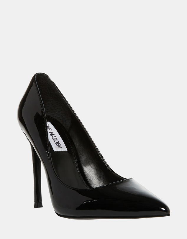 Steve Madden - Evelyn Black Patent Heels
