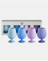 porter green - stemm silicone unbreakable wine glasses
